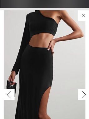 Norma Kamali One-Shoulder Cutout Maxi Dress